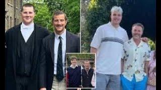 Bear Grylls is dwarfed by son Marmaduke, 18, in unearthed picture... after Gary Barlow's son Daniel,