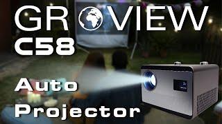 GROVIEW C58 HD 1080p Indoor Outdoor Hochwertiger, vollständig versiegelter Projektor