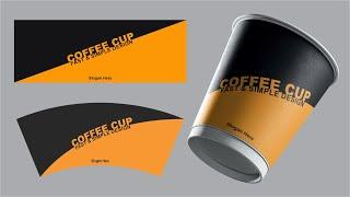 FAST and SIMPLE PAPER CUP Sleeve Design Tutorial with CorelDraw