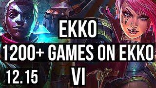 EKKO vs VI (JNG) | 2.7M mastery, 1200+ games, Legendary, 13/3/3 | EUW Master | 12.15