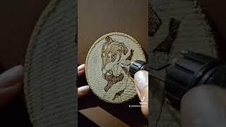 Clips of me in process of my art.#woodburningart #kitkatkreationz