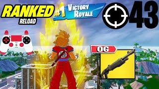 43 Elimination Solo Vs Squad "Ranked RELOAD” Gameplay Wins (Fortnite Chapter 6 PS4 Controller)