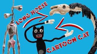 CARTOON CAT and LONG HORSE Horror stories by Trevor Henderson | Modeling Horror Show