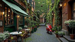 Cozy Jazz in a Hidden European Alley Café – Beautiful Street Scene for Calm Moments or Relaxation