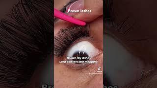 Brown diy lashes #diylashextensions