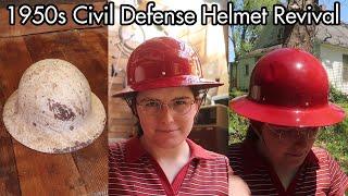 1950s Civil Defense Helmet Restoration / Modification, Chasing Perfection with Brushed Enamel Paint