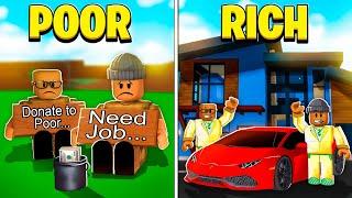 2 Player POOR to RICH in Roblox Brookhaven..