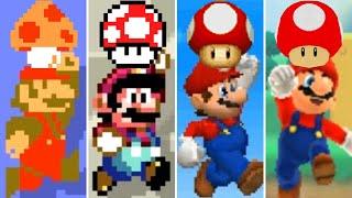 Evolution of Super Mushrooms in Mario Games (1985-2019)