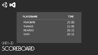 Unity - ScoreBoard Tutorial (Sorting Algorithms)