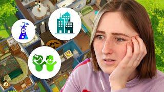 I built a house in The Sims 4 but each room is a different pack