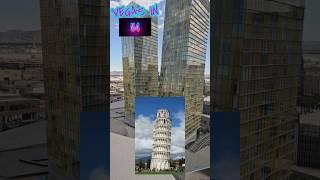 LEANING TOWER OF VEGAS!  VEGAS IN 60 SECONDS! #vegas #architecture #aria
