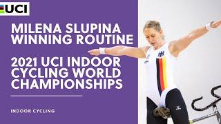 Milena Slupina's winning routine | 2021 UCI Indoor Cycling World Championships