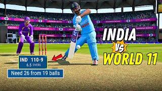 INDIA vs WORLD XI - Last Wicket Thriller And Rahul Show | IND VS WD 11 | CRICKET 24