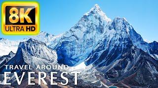 Mountain Everest 8K Ultra HD (60 FPS) - Travel to the best places with relaxing music - 8K Video