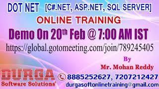 DOT NET Online Training in DURGASOFT