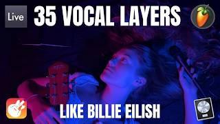 THE SECRET TO STACKING (35 VOCALS) LIKE BILLIE EILISH | [WILDFLOWER COVER BREAKDOWN]