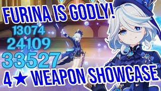 C0 Furina is GODLY! 4 Weapon Showcase - Genshin Impact