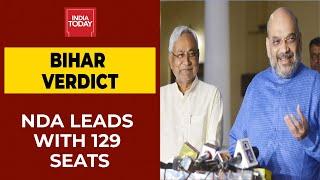 Bihar Results: 32.2% Votes Counted Till Now; NDA Leads With 129 Seats While Grand Alliance Is At 104