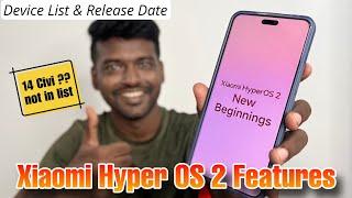 Xiaomi Hyper OS 2  New Feature & Device List  Xiaomi 14 Civi Not in List  Candid Chandru