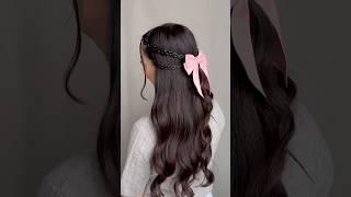 Cute easy hairstyles for long hair 🩷 #hairstyle #hairtok #hair #hairtutorial #explorepage #shorts