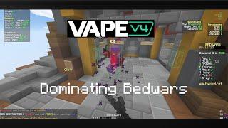 Uncut Hypixel Bedwars Using VAPE V4 - CONFIG IN DESCRIPTION - Sweaty Games + Clutches