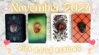 November 2024 Tarot Reading  PICK A PILE 