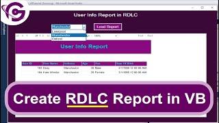 How to Create RDLC Report in VB.Net with SQL Step by Step