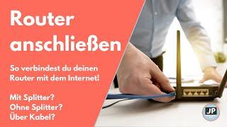 Router einrichten - WLAN Router richtig anschließen | Mit und ohne Splitter | Kabel Internet