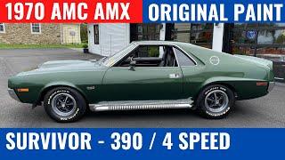 1970 AMC AMX - 390 CI / 4 Speed - Survivor with Original Paint - Walkaround