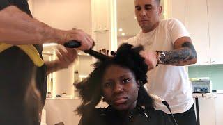  I WENT TO Professional Hair Salon In Turkey To Get my NATURAL HAIR Done