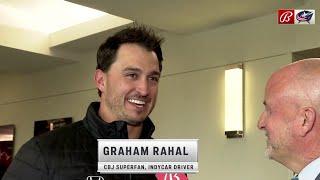 IndyCar Series driver Graham Rahal catches Blue Jackets vs. Ducks game in Anaheim