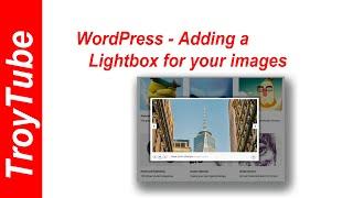 WordPress - Add a lightbox to your site