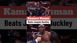 Kamaru Usman beats Joaquin Buckley + falls over after trying to sit on Buckley  #fyp #ufc #funny