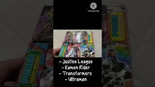 Buka paket kartu remi mini #transformers #spiderman #kamenrider #toeihero #ultraman