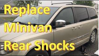 How to Replace Rear Shocks 2008-2020 Dodge Grand Caravan Chrysler Town and Country Minivan Change