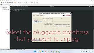 Unplug a pluggable database (PDB) on Oracle database