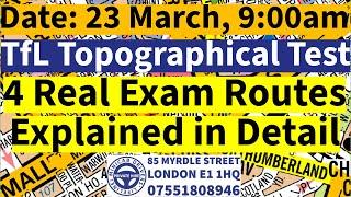 4 Real Topographical Exam Routes | TfL Topographical Skills Test March 2024 | Glenthorne Rd Closed