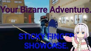 Roblox Your Bizarre Adventure Sticky Finger Showcase