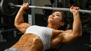 Her Muscular Armpits Will Drive You Crazy… Bench Press Goddess in Action!