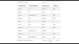 How to Use Datatable Grid View In Asp.net MVC Core