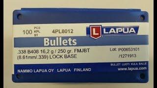 Lapua .338  Lockbase FMJ BT 250gr/16,2 грамм B408 ВС-0,625