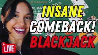 CRAZY COMEBACK!! $400 BETS!! PLAYING WITH DAD! LIVE DOUBLE DECK BLACKJACK IN VEGAS! March 14, 2025