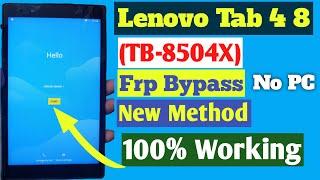 Lenovo Tab 4 8 (TB-8504X) Frp Bypass New Method | All Lenovo Tab Frp Bypass Easy Method 100% Working