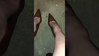 Cigarette crush, legs, high heels