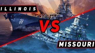 ЛИНКОР ILLINOIS VS MISSOURI! ЧТО ОКАЖЕТСЯ СИЛЬНЕЕ?! МИР КОРАБЛЕЙ/WORLD OF WARSHIPS