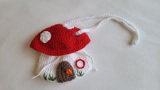 How to Crochet a Mushroom Bag - Mushroom House - How to Crochet - GS Crochet