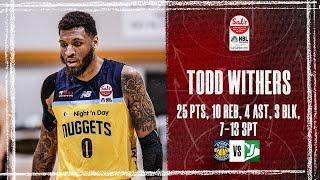 Todd Withers 25-10-4-3, SEVEN 3-POINTERS vs. Manawatu Jets