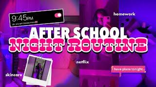 *REALISTIC* AFTER SCHOOL NIGHT ROUTINE | skincare, homework, cleaning, dinner + more!