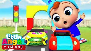 Carrera De Autos | Canciones Infantiles | Little Angel Y Amigos