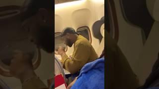 The moment #davido & his best friend #cubanachiefpriest flew #airpeace David and food #shorts